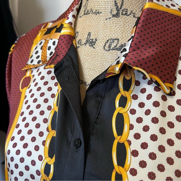 NWOT- ZARA TRF COLLECTION- Oversized Multi Pattern Top- L - Picture 4 of 9